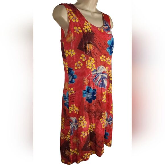 Vintage Y2K JAMS‎ WORLD Marilyn Red Aloha Dress Sleeveless Short XS - Picture 3 of 9